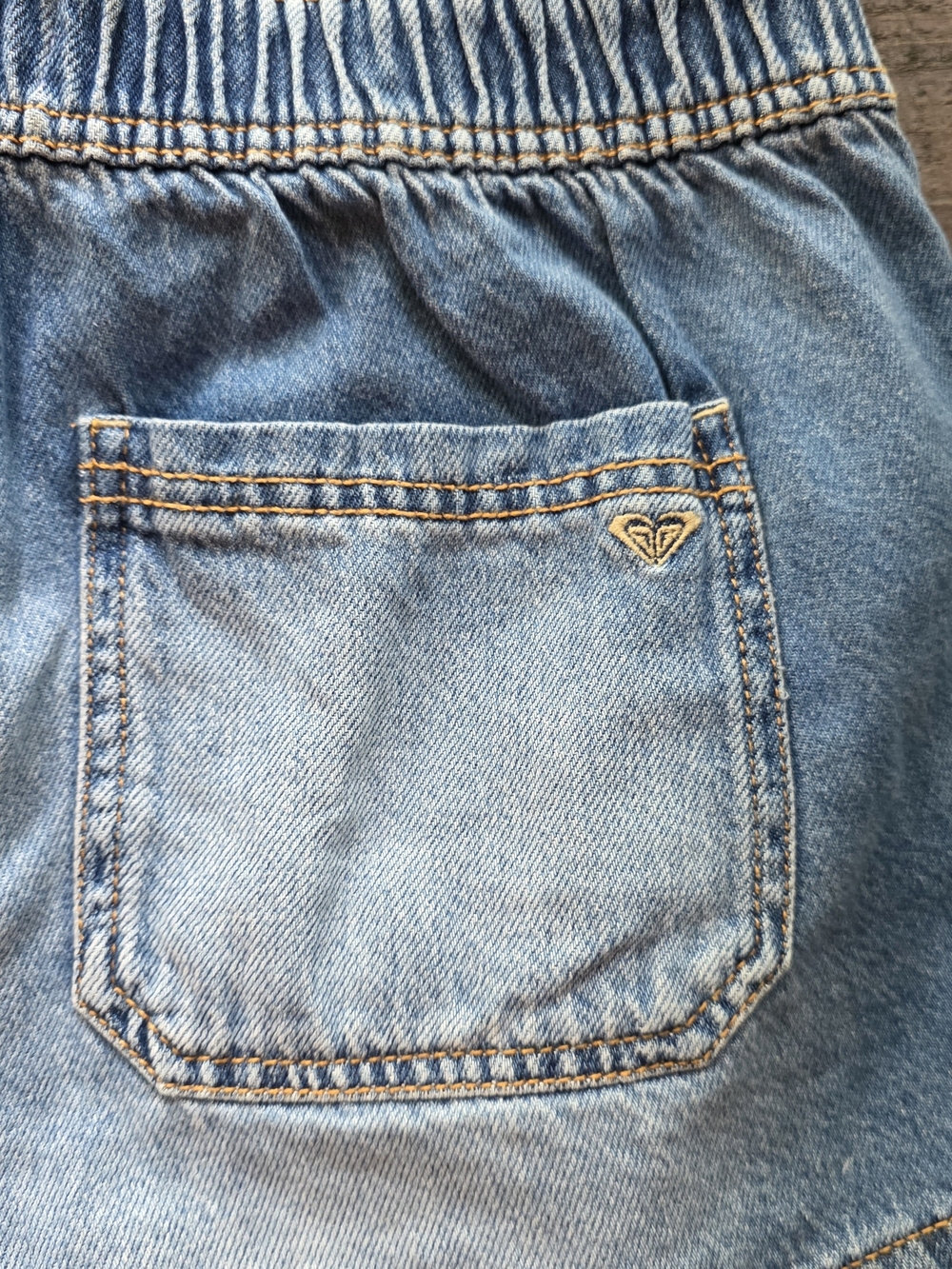 Roxy Light Blue Denim Pocket Shorts - Picture 7 of 7